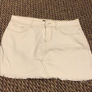 White jean skirt